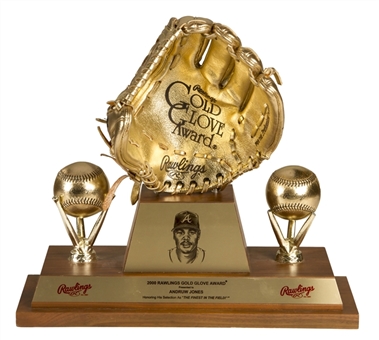 2000 Andrew Jones Personal  Gold Glove Award (Signed, with LOA from Jones)